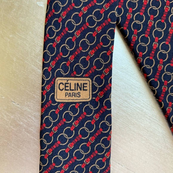 CELINE PARIS tie handmade 100% silk - Picture 3 of 8